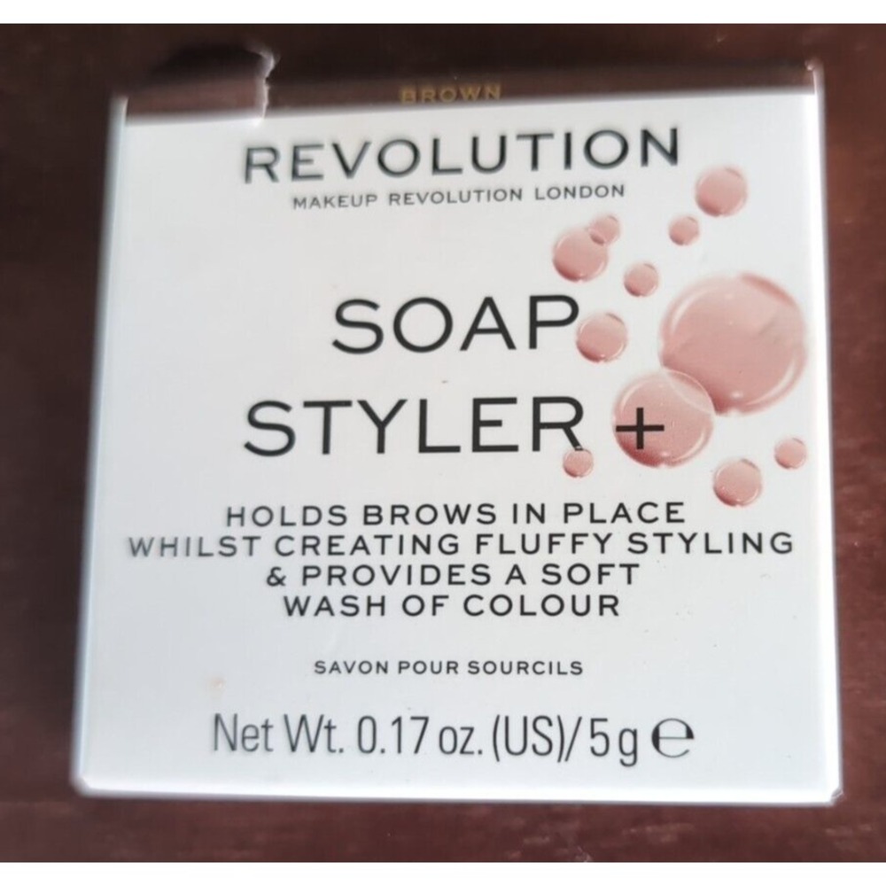 Makeup Revolution London Soap Styler + Holds Brows in Place Brown New in Box
